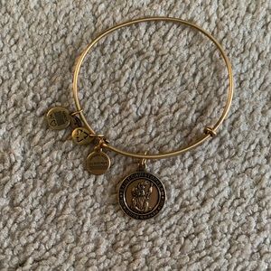 Alex and Ani saint Christopher bracelet in gold